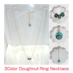 3Color Doughnut Ring Necklace